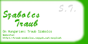 szabolcs traub business card